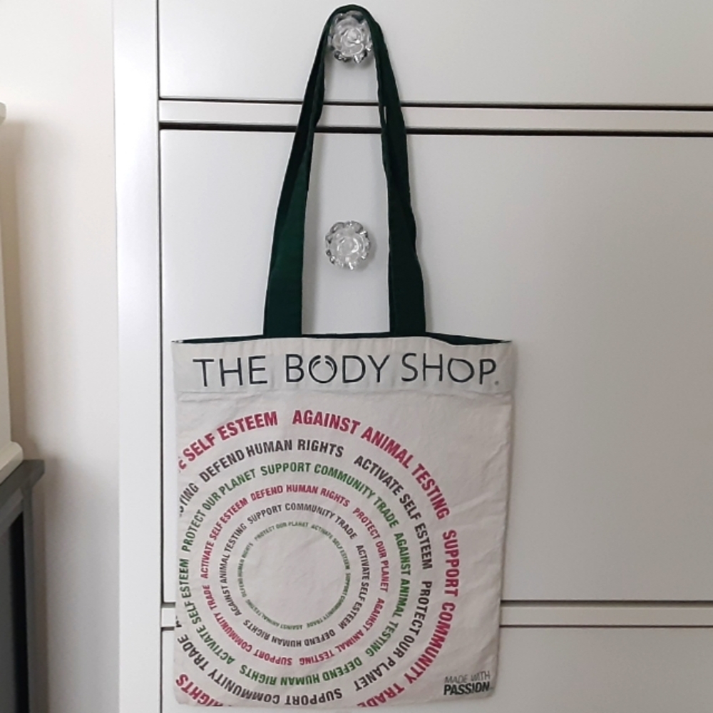 Vintage French & English Cotton Tote Bag from The Body Shop